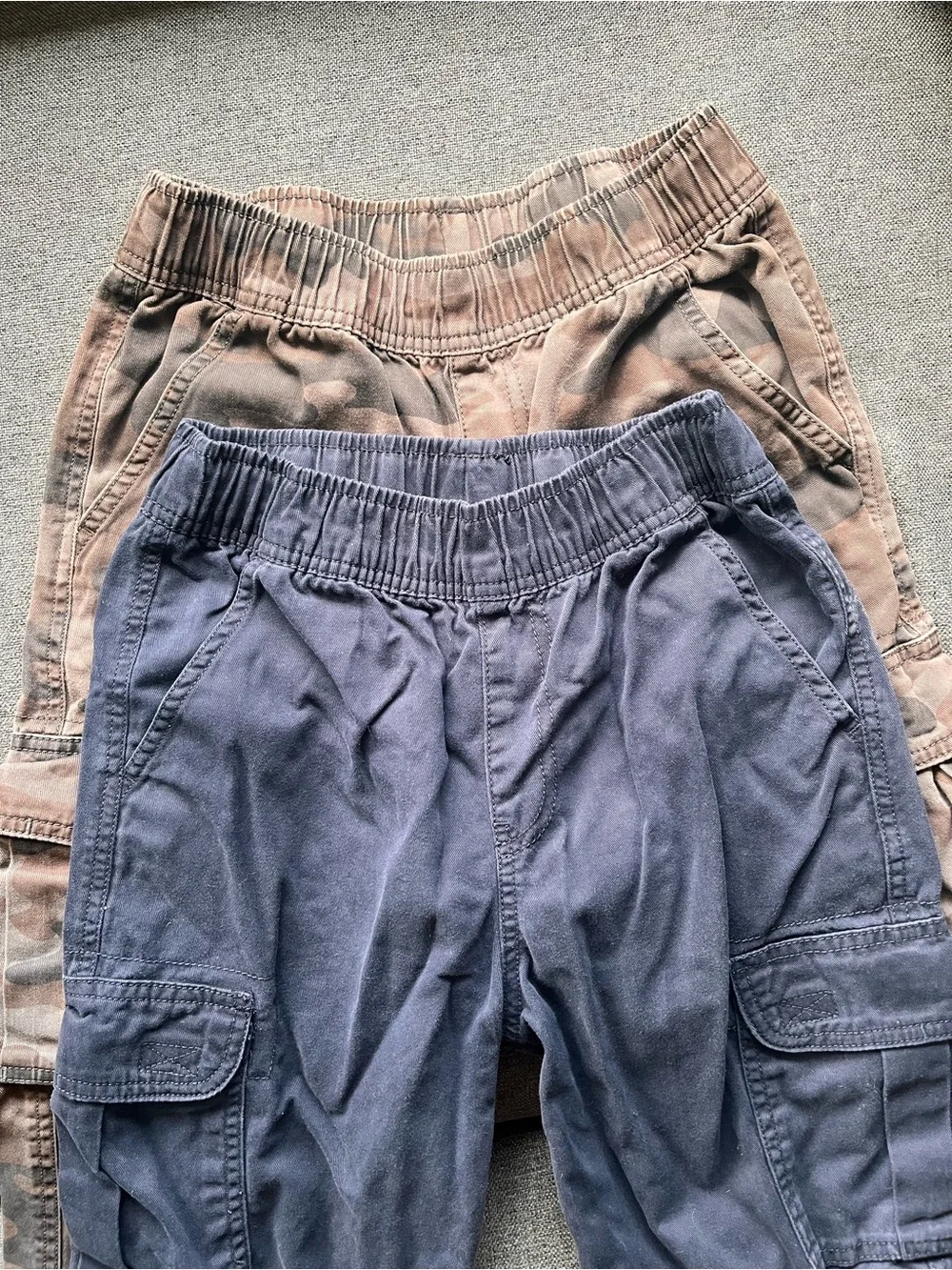 Bundle Boys Size 12 Cargo Pants The Children's Place Navy Camo Adjustable Waist